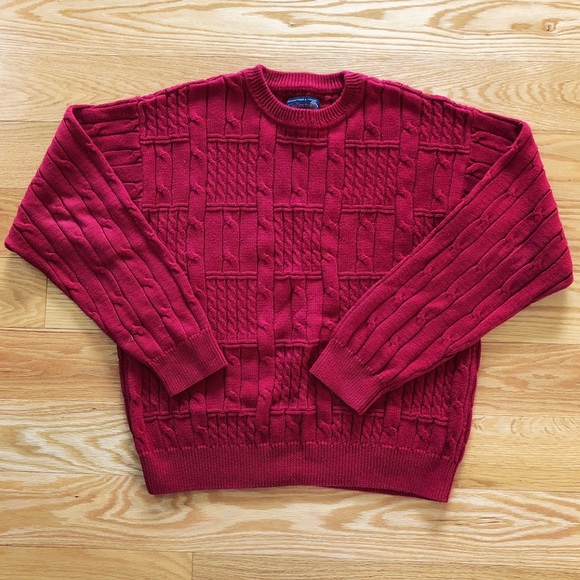 Roundtree & Yorke Other - Red Men’s Roundtree & Yorke cable knit sweater